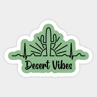 Desert Vibes Heartbeat Sticker